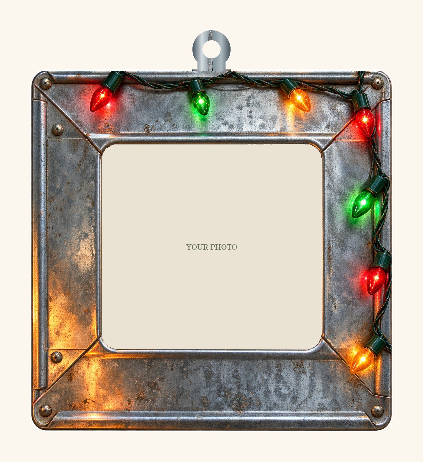 Christmas Eve Vent — Personalized Photo Ornament design preview with a placeholder for your photo